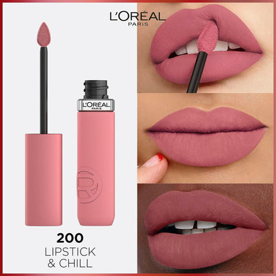Rouge à lèvres liquide L'Oreal Make Up Infaillible Matte Resistance Lipstick & Chill Nº 200 (1 Unités)