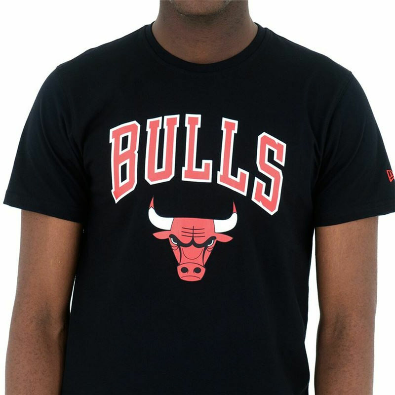 T-shirt de basquetebol New Era Team Logo Chicago Bulls Preto