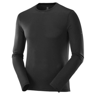 Men’s Short Sleeve T-Shirt Salomon Agile Training LS Black