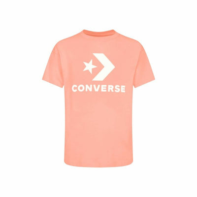 T-shirt à manches courtes unisex Converse Standard Fit Center Front Large Saumon