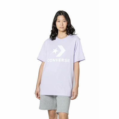 T-shirt à manches courtes unisex Converse Standard Fit Center Front Large Lavande