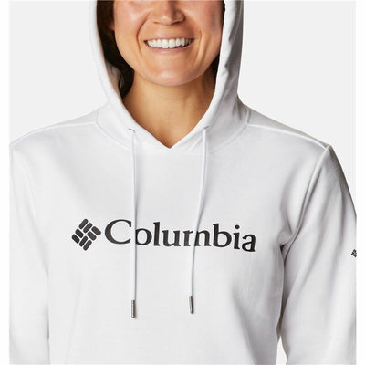 Sweat à capuche femme Columbia Logo Blanc