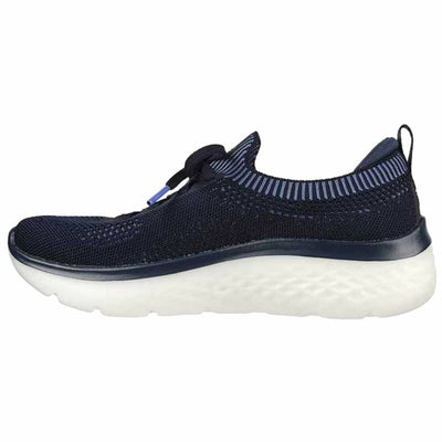 Running Shoes for Adults Skechers Engineered Flat Knit W Blue Black