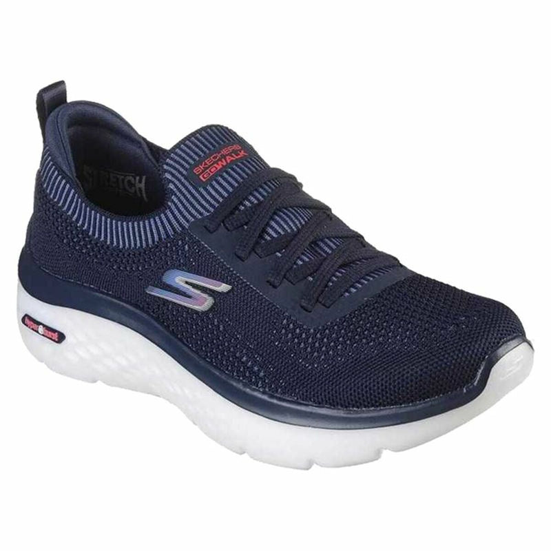 Chaussures de Running pour Adultes Skechers Engineered Flat Knit W Bleu Noir