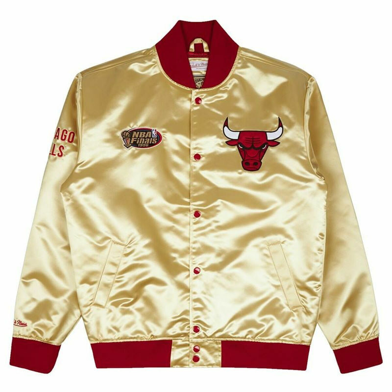 Casaco de Desporto Unisexo Mitchell & Ness Chicago Bulls Amarelo