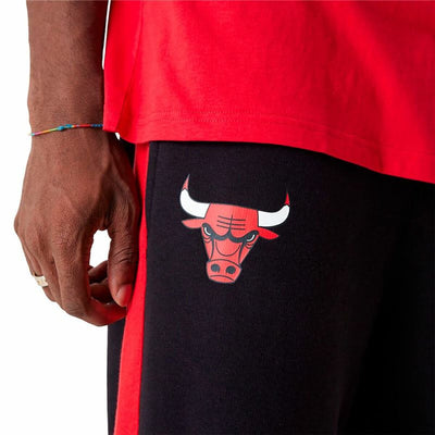 Calças para Adultos New Era NBA Colour Block Chicago Bulls Preto Homem