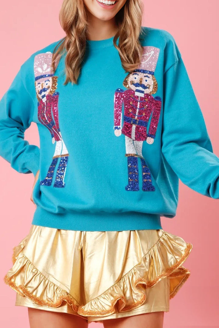 Pink Nutcracker Christmas Crew Neck Sweatshirt