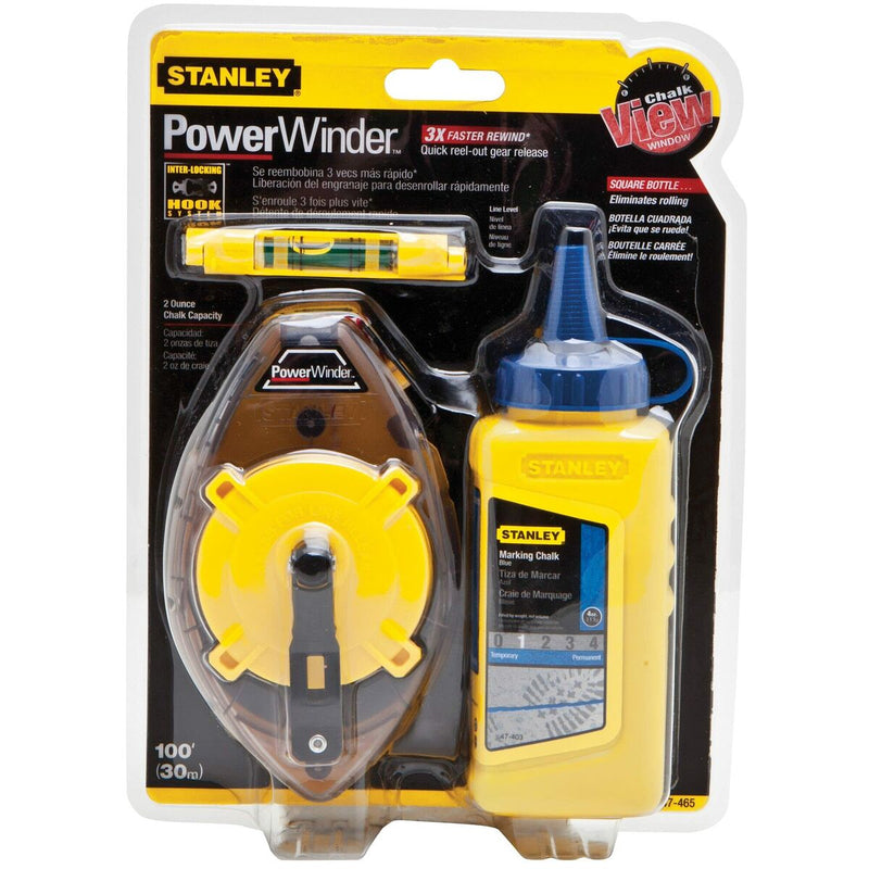 Chalk liner kit Stanley Powerwinder 0-47-465 30 m
