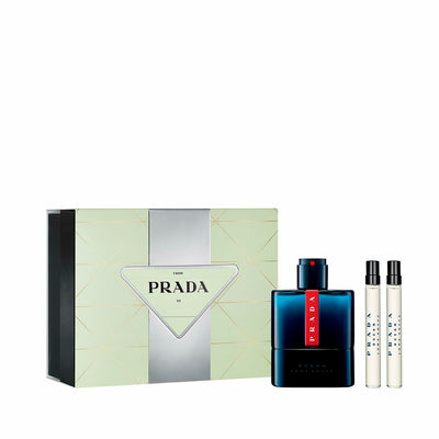 Men's Perfume Set Prada EDT Luna Rossa Ocean 3 Pieces