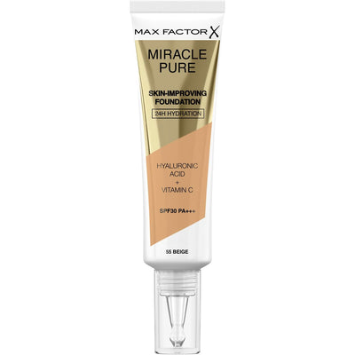 Base de Maquilhagem Fluida Max Factor Miracle Pure 55-beige SPF 30 (30 ml)
