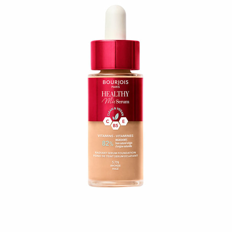 Base de Maquilhagem Fluida Bourjois Healthy Mix Sérum Nº 57N Bronze 30 ml