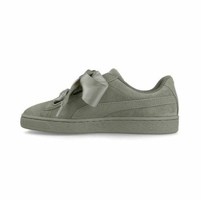 Chaussures de sport pour femme Puma Suede Heart Pebble Gris