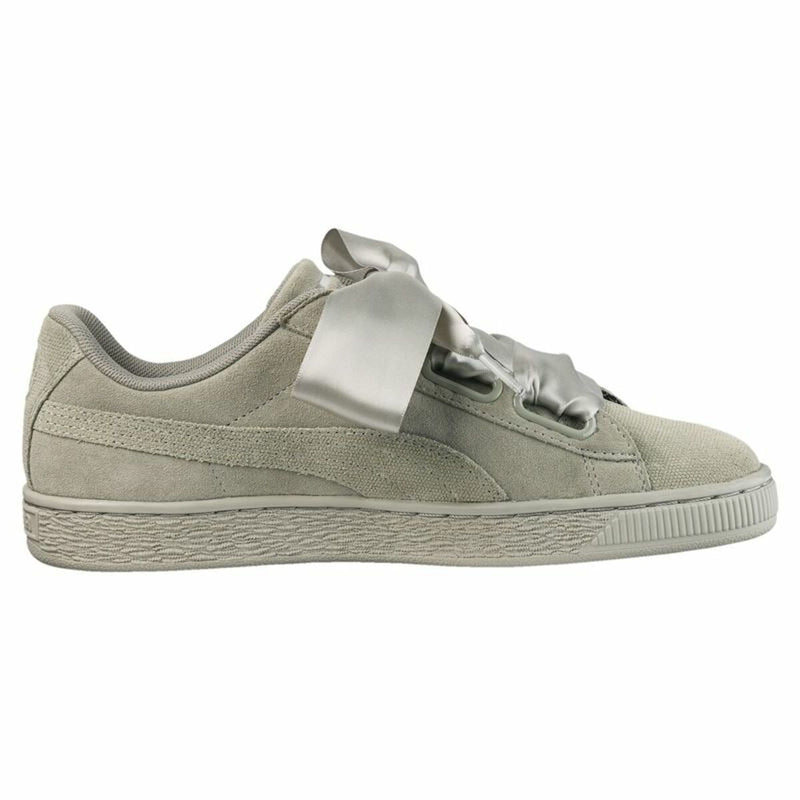 Chaussures de sport pour femme Puma Suede Heart Pebble Gris