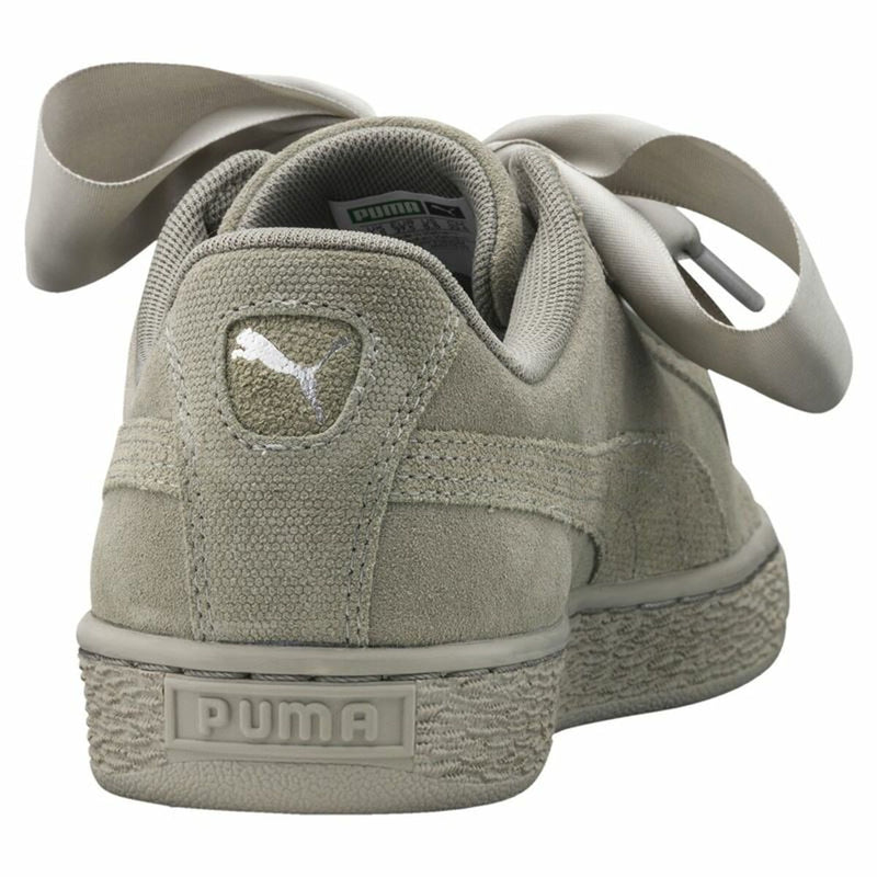 Chaussures de sport pour femme Puma Suede Heart Pebble Gris