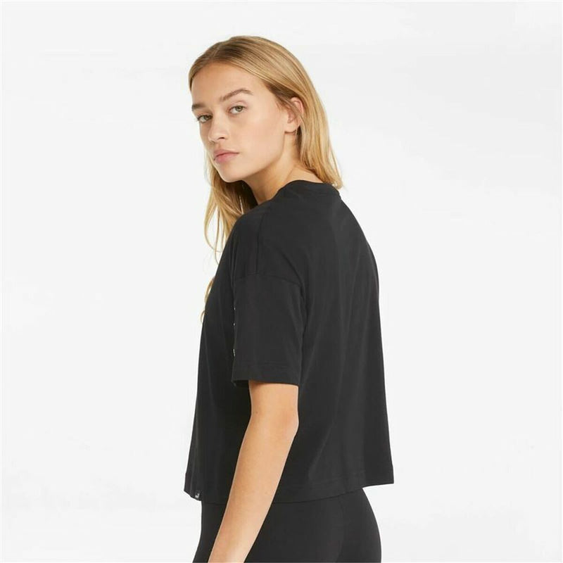 Women’s Short Sleeve T-Shirt Puma  Tape Crop  Black