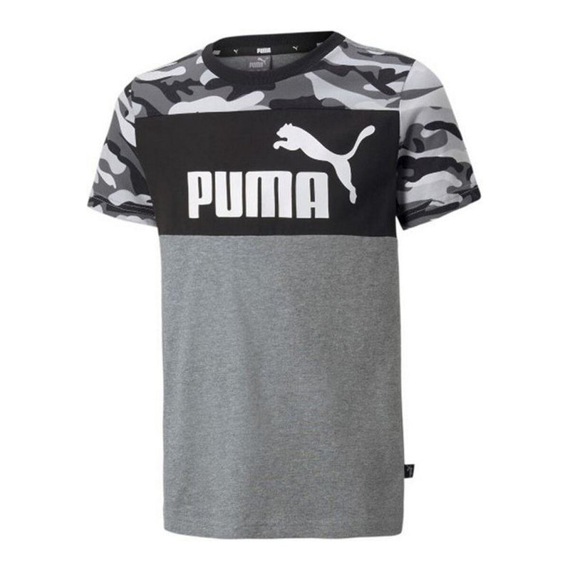 Camisola de Manga Curta Criança Puma ESS+ Camo Preto