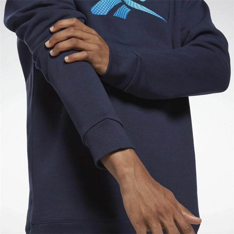 Men’s Sweatshirt without Hood Reebok Identity Fleece Crew Dark blue