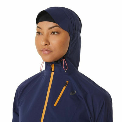 Women's Sports Jacket Asics Fujitrail WaterProof Dark blue