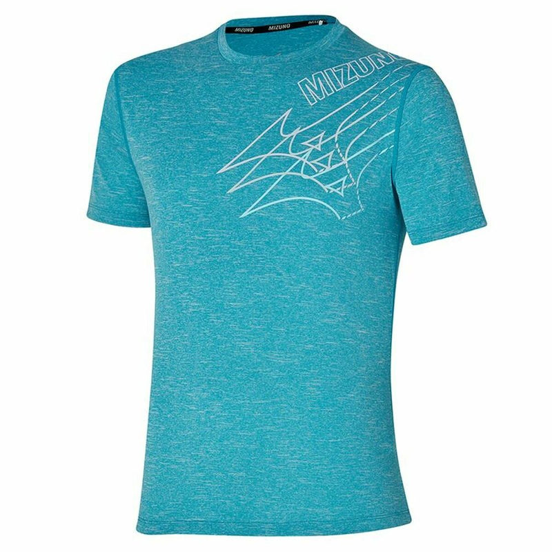 Men’s Short Sleeve T-Shirt Mizuno Core Tee Turquoise