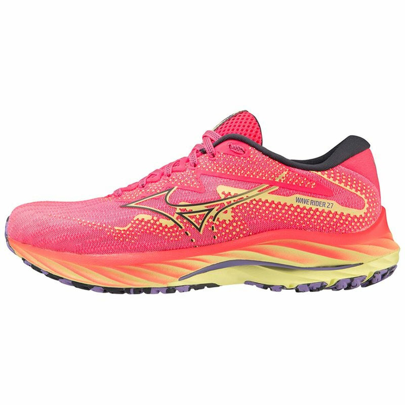 Running Shoes for Adults Mizuno Wave Rider 27 Pink