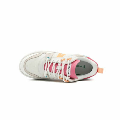 Women's casual trainers Lacoste L002 Leather Heel Pop White