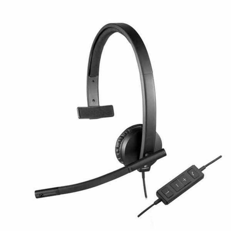 Auriculares com microfone Logitech H570e Preto