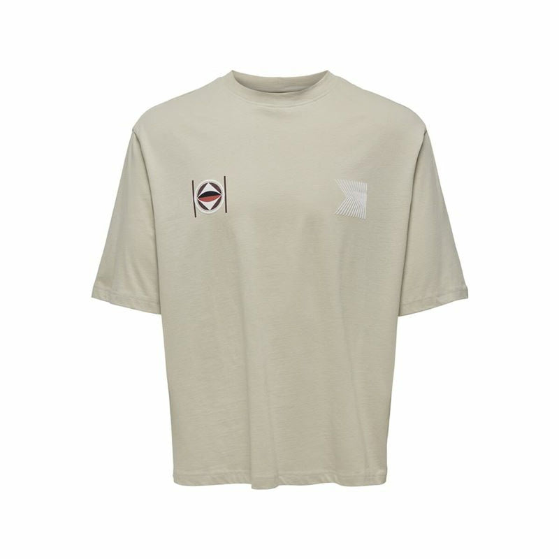 Men’s Short Sleeve T-Shirt Only & Sons Onslenny Ovz Element  Grey