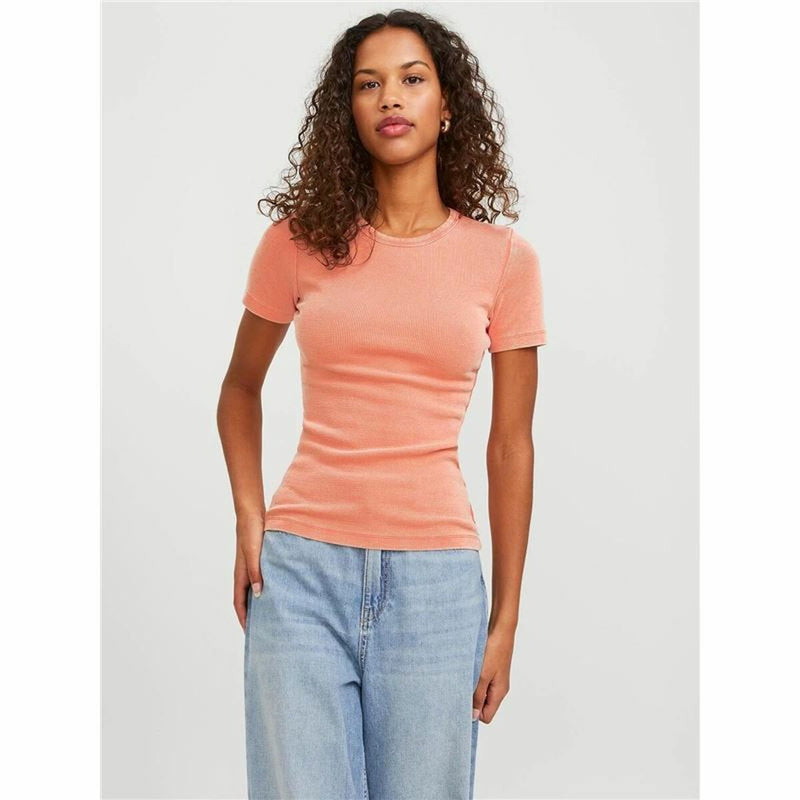 Women’s Short Sleeve T-Shirt Jack & Jones Jxfrankie Wash Ss Coral