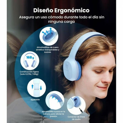 Auriculares com microfone Edifier W600BT Azul