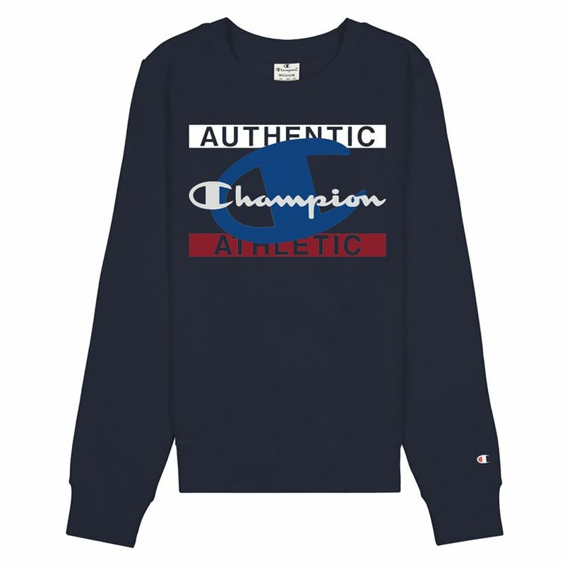 Men’s Sweatshirt without Hood Champion Authentic Athletic Dark blue