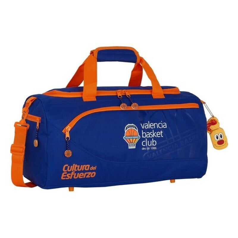 Saco de Desporto Valencia Basket Azul Laranja (50 x 25 x 25 cm)