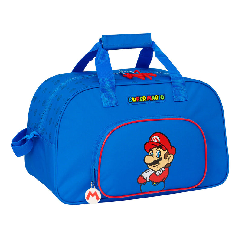 Sac de sport Super Mario Play Bleu Rouge 40 x 24 x 23 cm