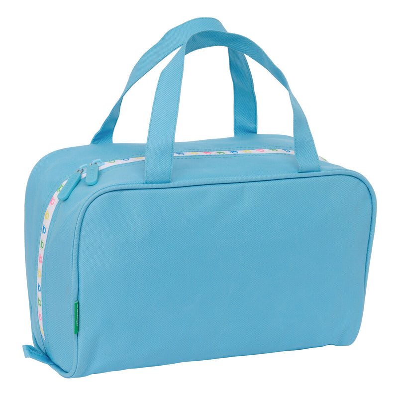 Nécessaire Escolar Benetton Spring Azul celeste 31 x 14 x 19 cm