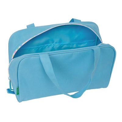 Nécessaire Escolar Benetton Spring Azul celeste 31 x 14 x 19 cm