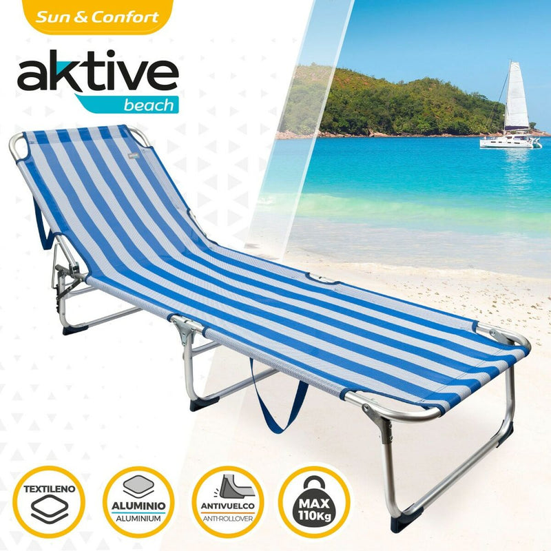 Chaise de plage Aktive 188 x 30 x 58 cm