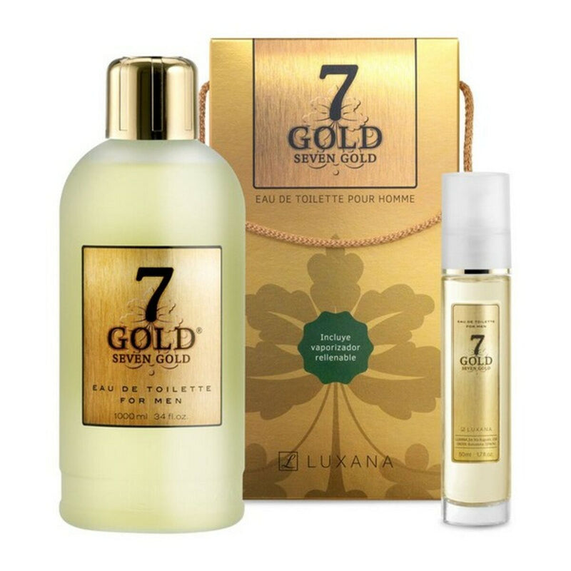 Set de Parfum Homme Luxana SEVEN GOLD EDT 2 Pièces