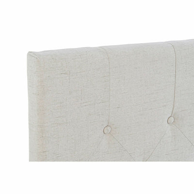 Tête de lit DKD Home Decor Blanc Polyester Bois d'hévéa (160 x 7 x 65 cm)