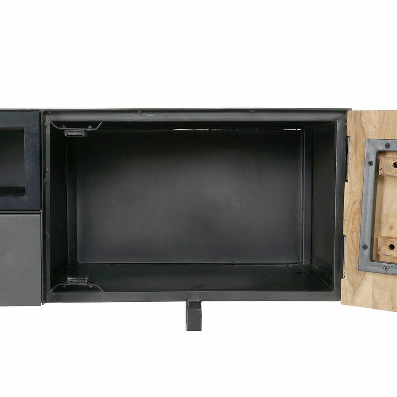 Meubles de télévision DKD Home Decor Noir Métal Acacia (165 x 40 x 50 cm)