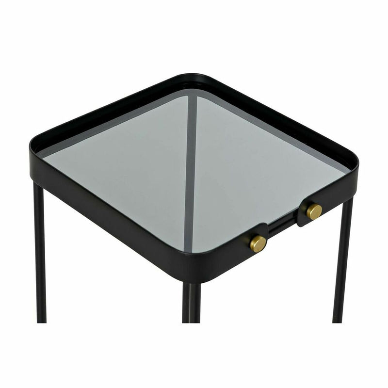 Set of 2 small tables DKD Home Decor Black 31 x 31 x 64 cm