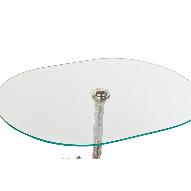 Mesa de apoio DKD Home Decor Transparente Alumínio Cristal Prateado Cavalo (54 x 39 x 57 cm)