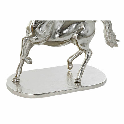 Mesa de apoio DKD Home Decor Transparente Alumínio Cristal Prateado Cavalo (54 x 39 x 57 cm)
