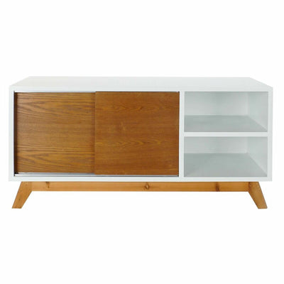 TV furniture DKD Home Decor White 100 x 40 x 50 cm Brown MDF Wood