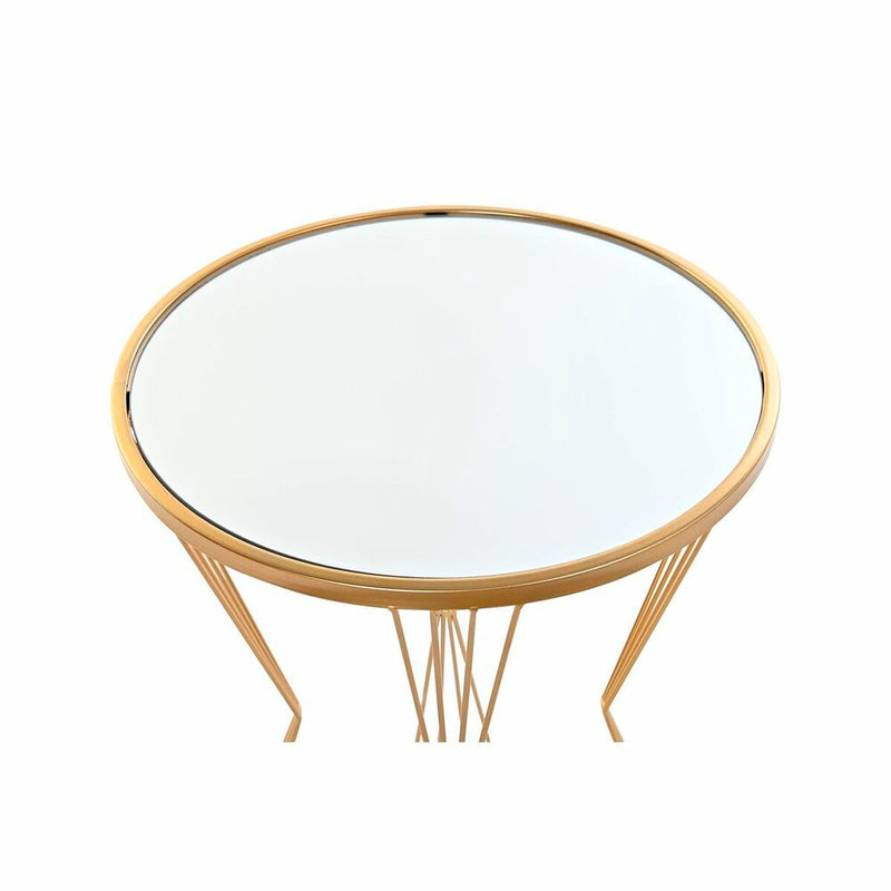 Side table DKD Home Decor Golden Metal Mirror 40 x 40 x 55 cm