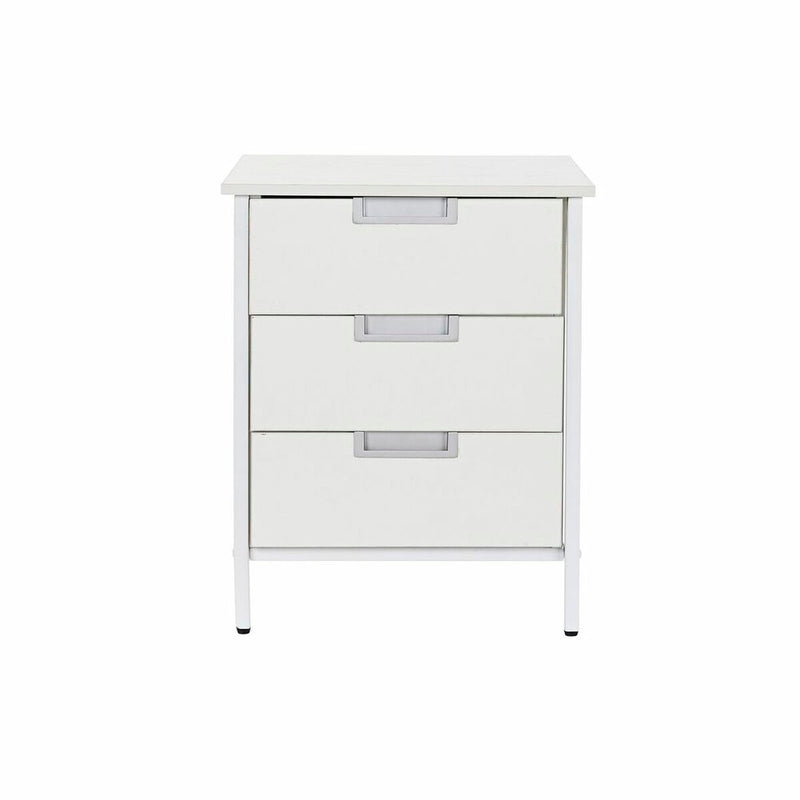 Cómoda DKD Home Decor Metal MDF Branco (40 x 40 x 50 cm)