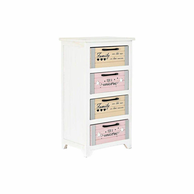 Chest of drawers DKD Home Decor Grey Beige Pink White Children&