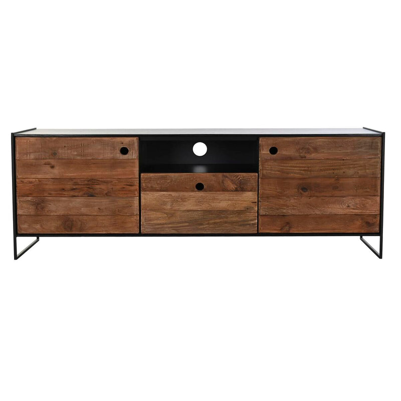 TV furniture DKD Home Decor 144,5 x 40 x 51 cm Black Orange Recycled Wood Pinewood
