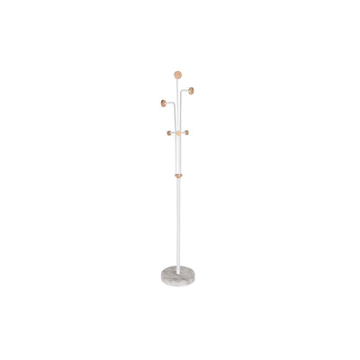 Hat stand DKD Home Decor Natural Metal Wood White (1 x 1 x 177 cm)