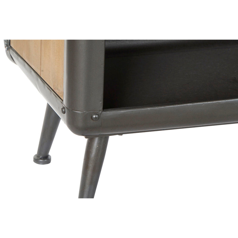 TV furniture DKD Home Decor 140 x 41 x 57 cm Fir Natural Metal Light grey