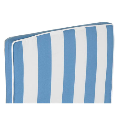 Cushion for lounger DKD Home Decor Hammock White Sky blue 190 x 60 x 5 cm