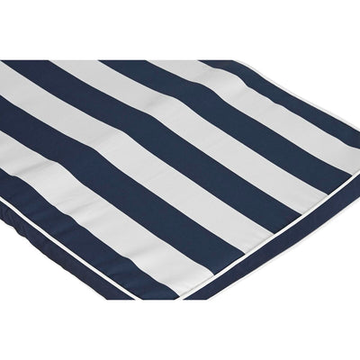 Almofada para Espreguiçadeira DKD Home Decor Cama de Rede Branco Azul Marinho 190 x 60 x 5 cm